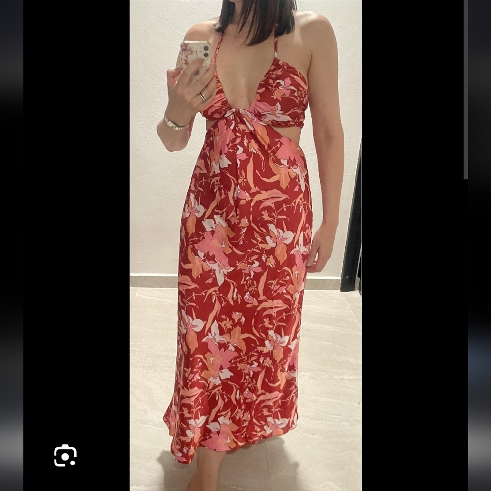 Jcrew Floral Cut-Out Maxi Dress - Picture 3 of 10